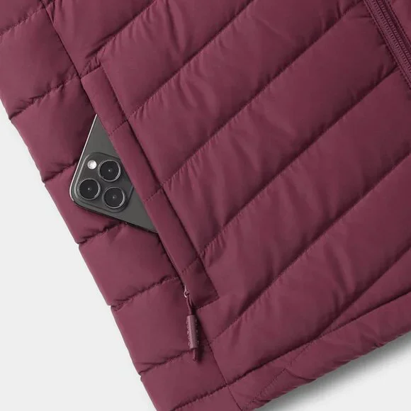 Ororo Women's Heated Lightweight Down Vest (Apparel Only) Wine Red XS - Picture 14 of 16